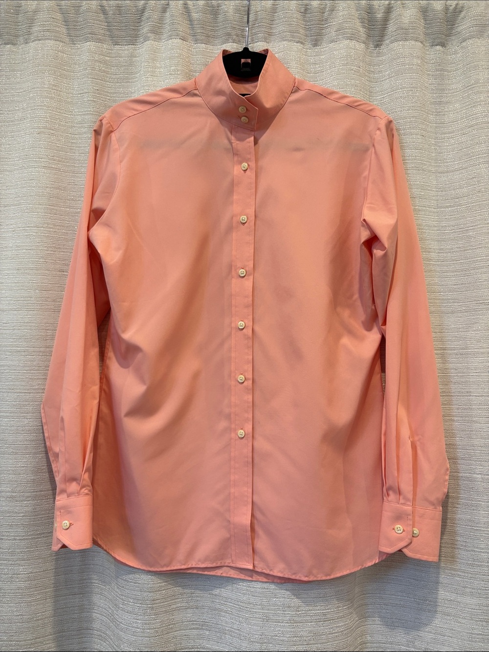 Women’s Pastel Pink Coral Equestrian Horse Show Coolmax Button-Up Shirt Large 34